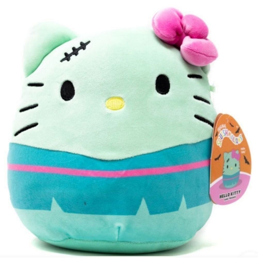 Squishmallow 10" Sanrio Hello Kitty Halloween Frankenstein Plush NWT